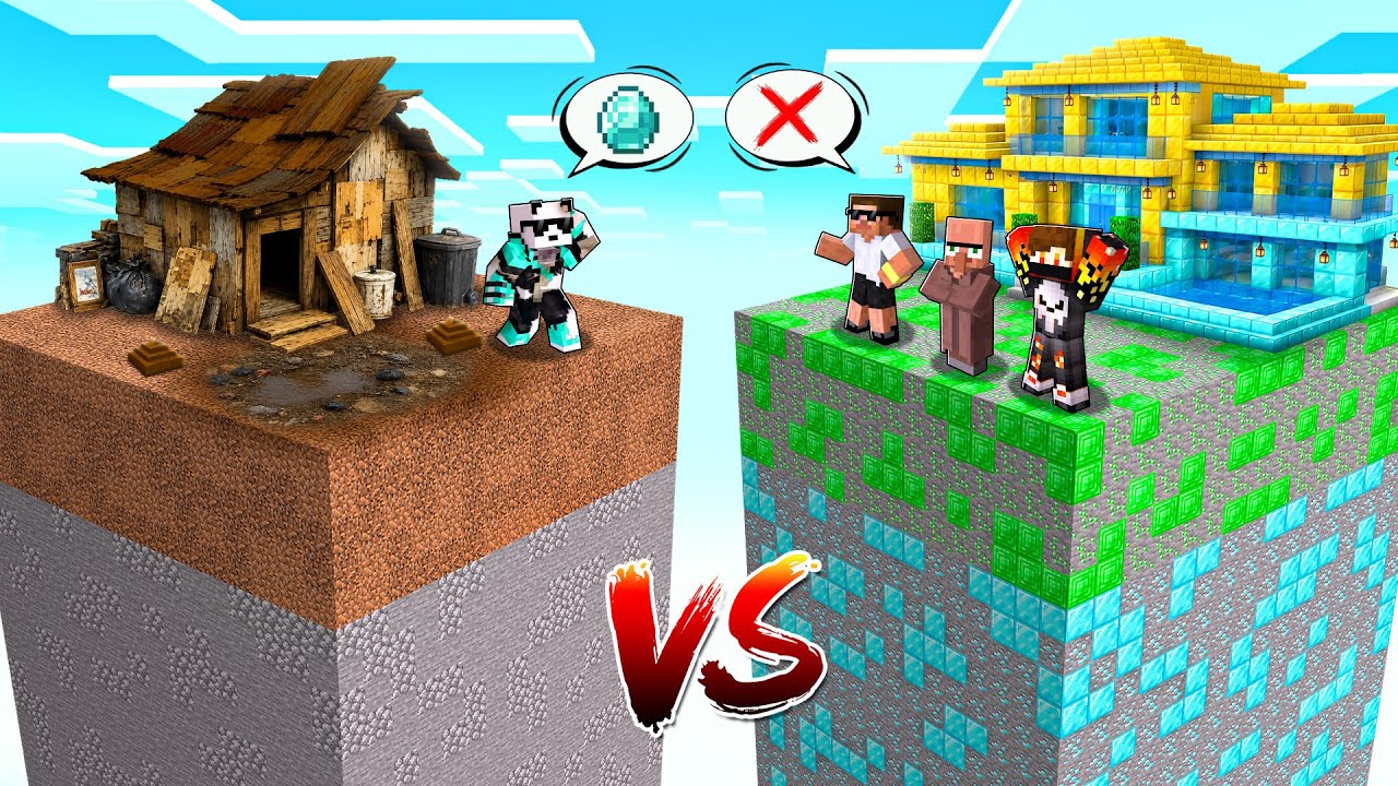 I Evolved from POOR CHUNK to MILLIONAIRE CHUNK in Minecraft! background