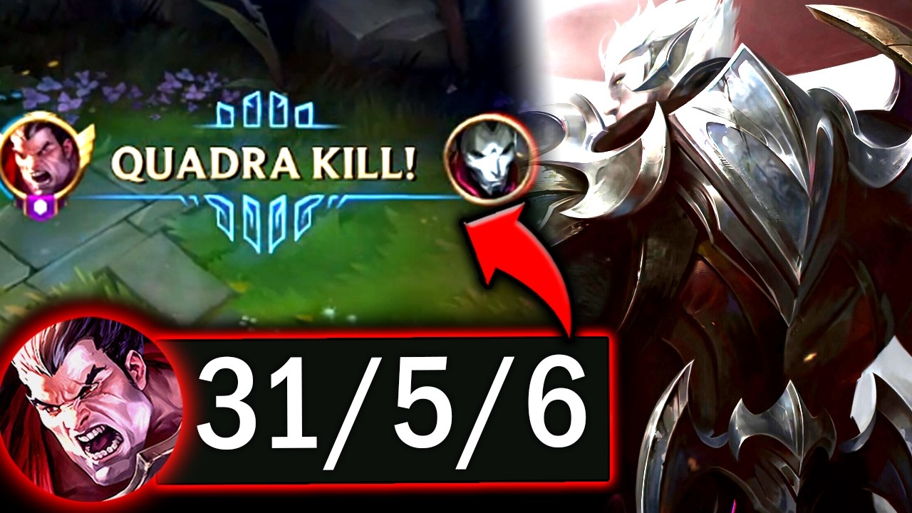 DARIUS TOP IS NOT BALANCED.. 1V5 EASIER THAN EVER (QUADRA KILL) - 2026 Darius TOP Gameplay Guide background