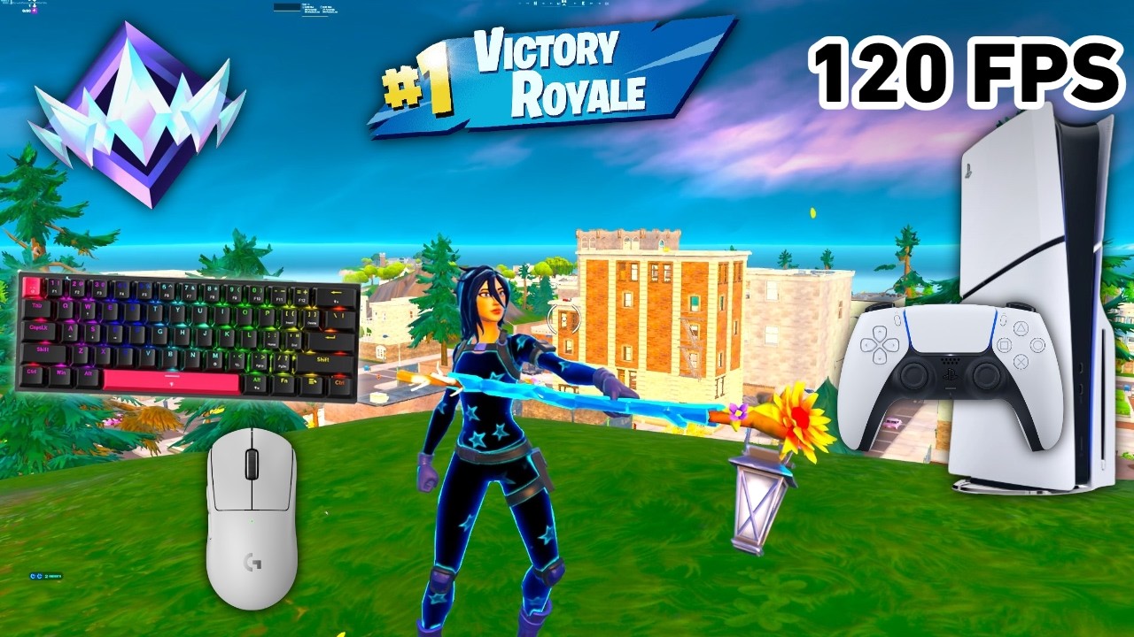 Fortnite Unreal Ranked Reload On PS5 Slim | Keyboard & Mouse Gameplay | 120 FPS | 4K background