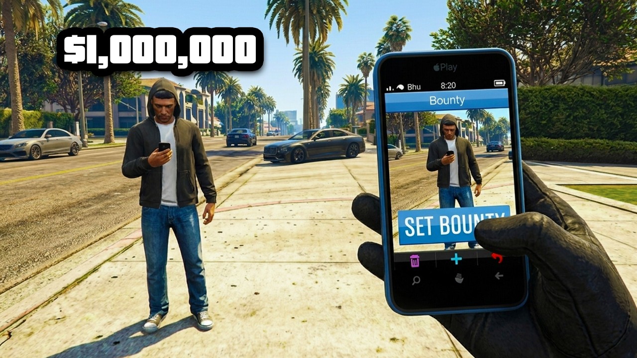 Secretly Putting Bounties On People While Standing Right Next To Them In GTA 5 RP background