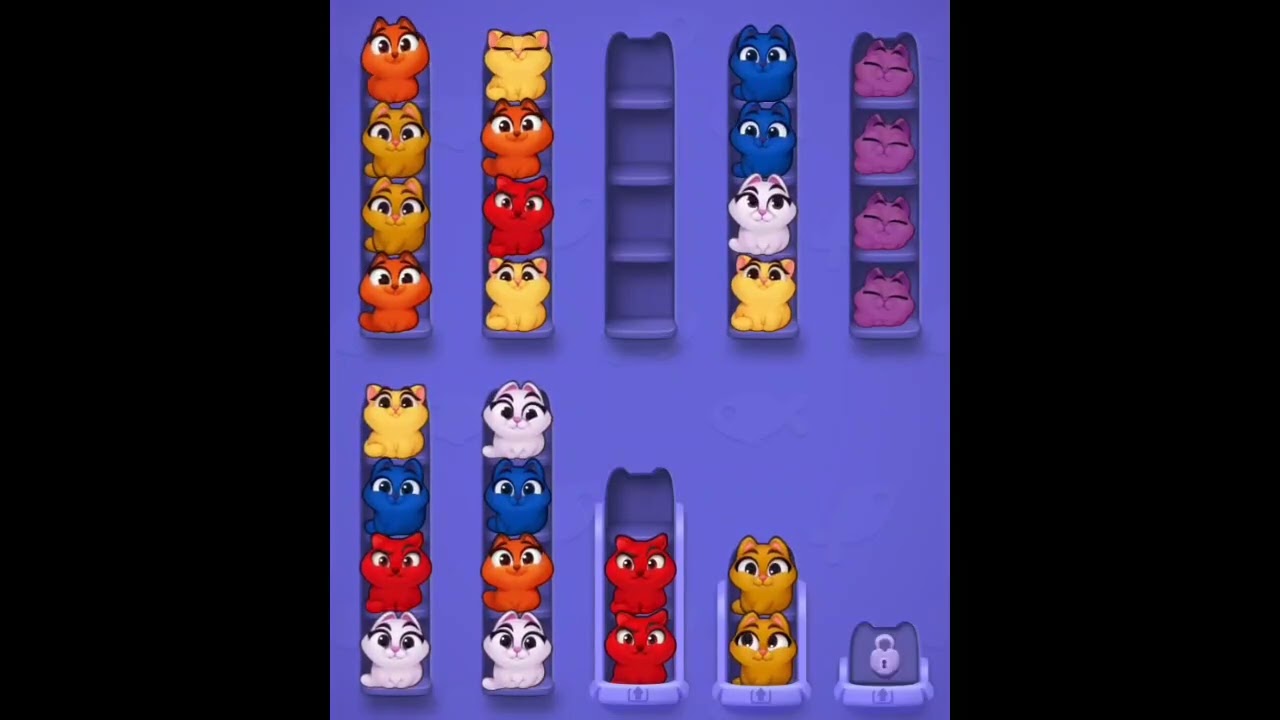 Cat Sort 🐱 Gameplay and Walkthrough 🎮 Android 📱 iOS 📱 #shorts #fun #gaming #asmr background