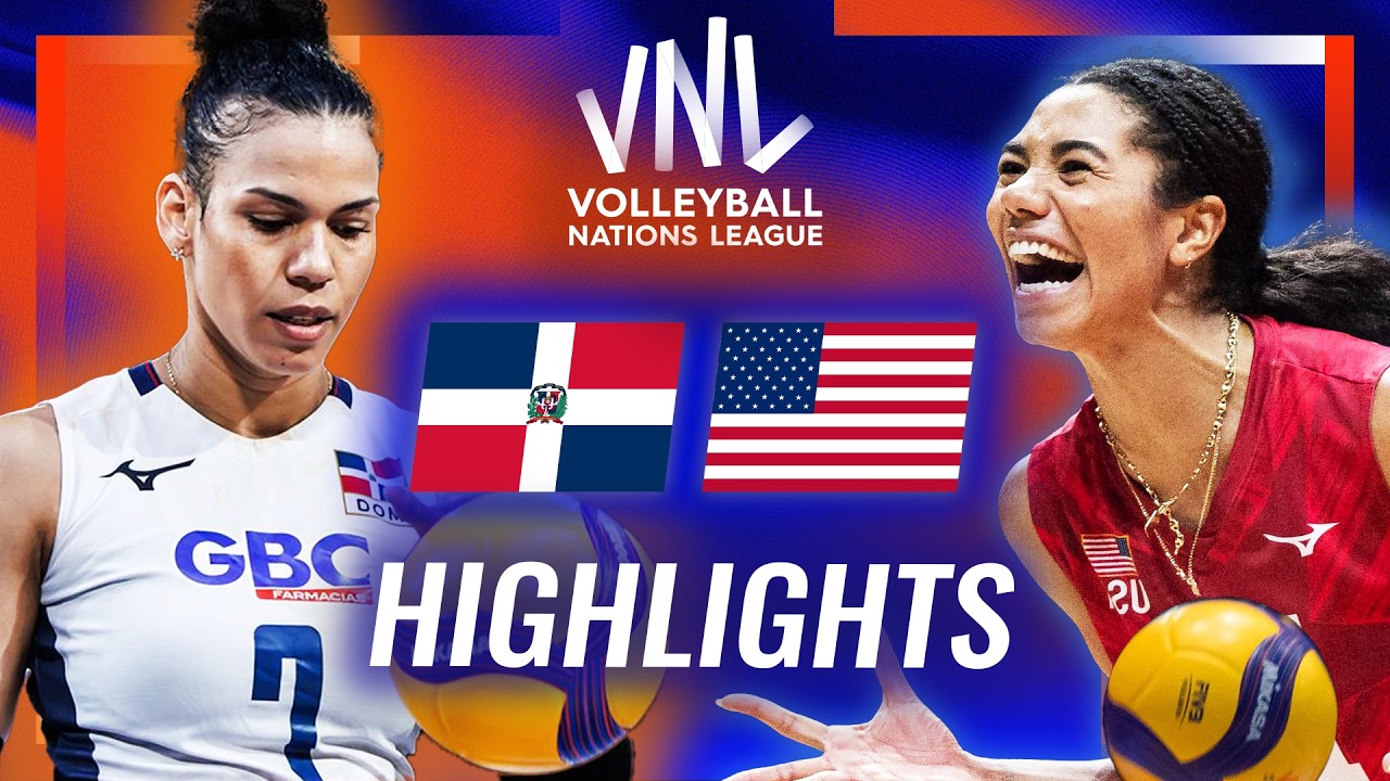 Dominican Republic π©π΄ vs. USA πΊπΈ - Highlights | Week 2 | Women's VNL 2026 background