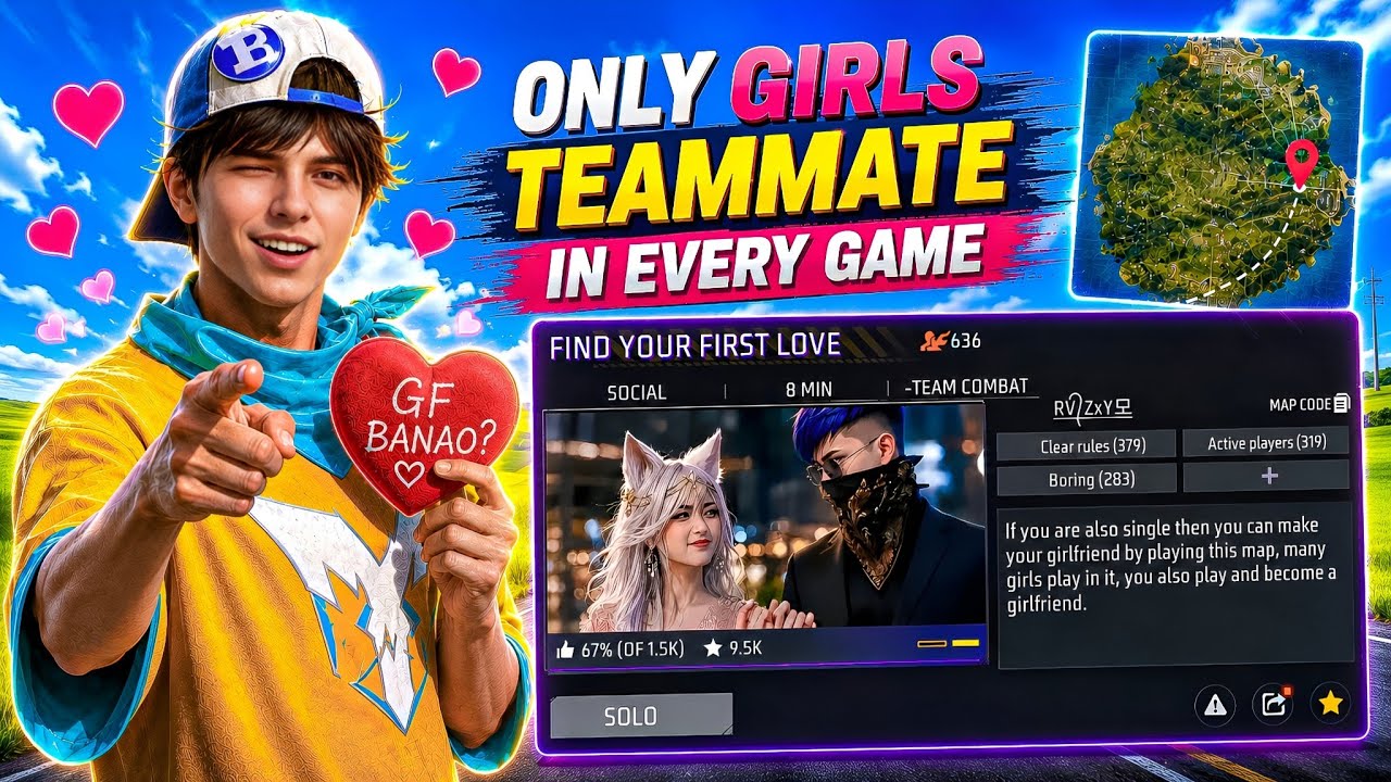 Only Girls Teammates In Every Games ? 🤓 I Played Top 3 Free Fire Maps 🤫 Nalla free Fire background