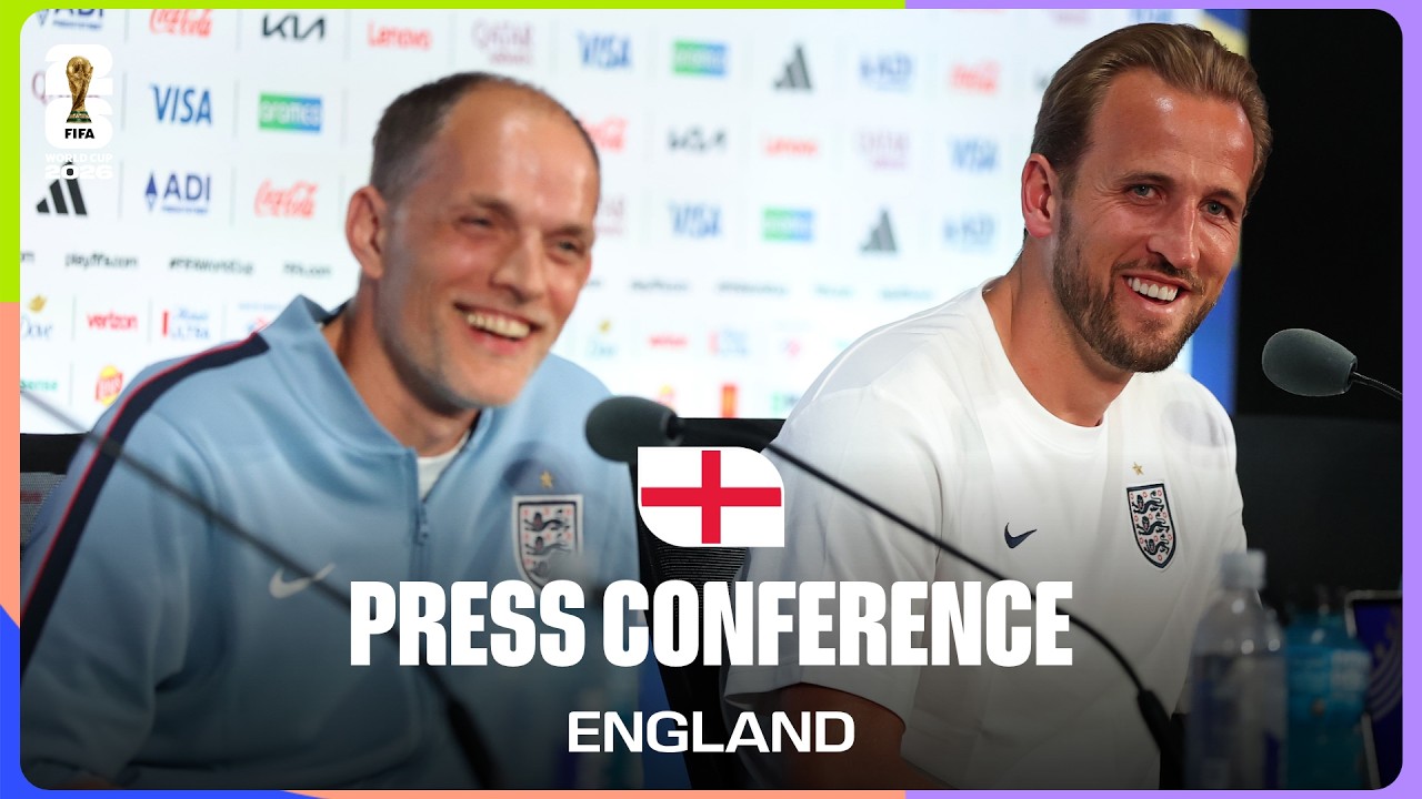 England On Playing Croatia | Coach Thomas Tuchel and Harry Kane Answer Questions From The Press background