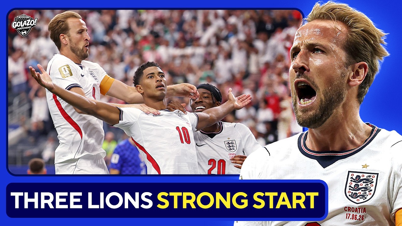 Harry Kane SHINES In England's 4-2 win over Croatia background
