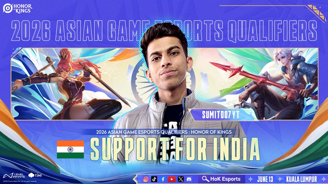 🇮🇳 2026 Asian Games Esports Qualifers: Honor of Kings | Match Day 5 LIVE! (INDIA vs SAUDI ARABIA)