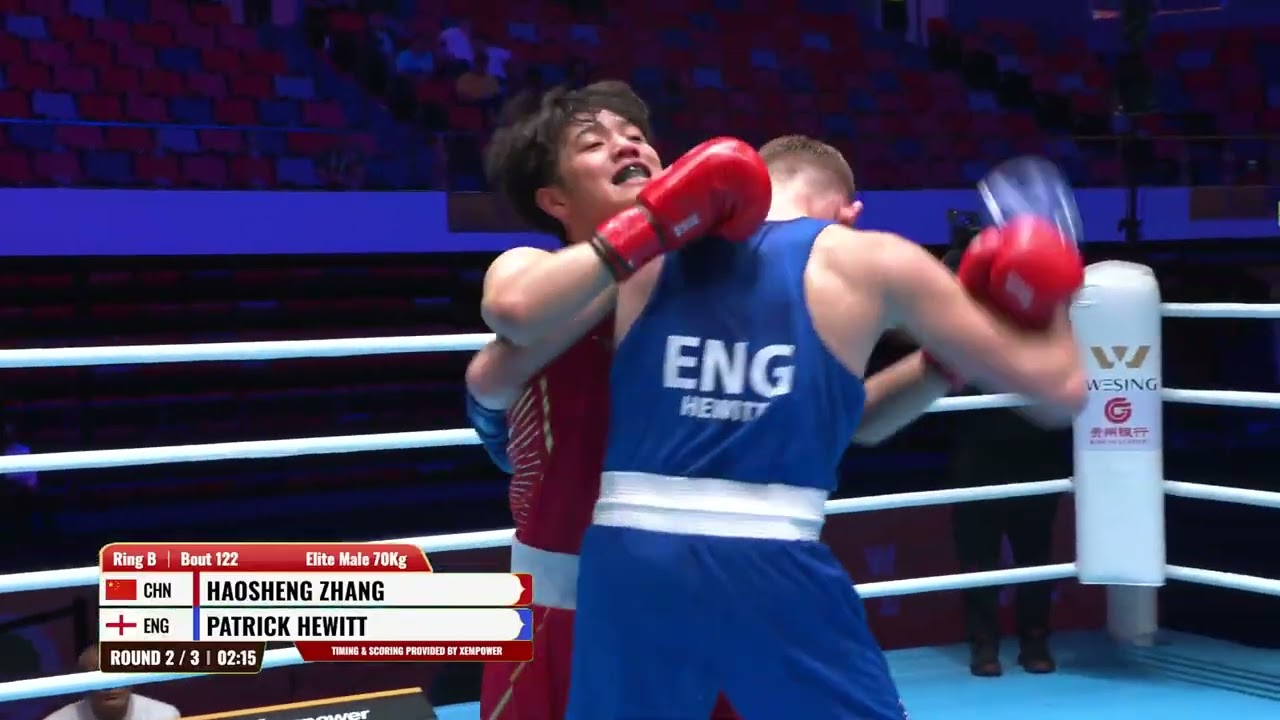Paddy Hewitt (ENG) vs. Zhang Haosheng (CHN) World Boxing Cup 2026 (70kg) background