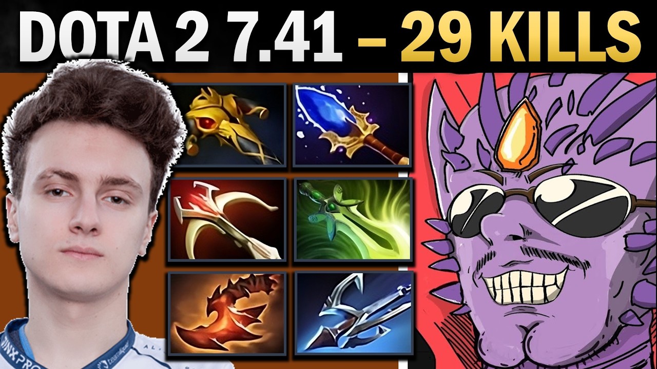 Lion Dota 2 7.41 with Harpoon and 29 Kills - Dota 2 Gameplay background