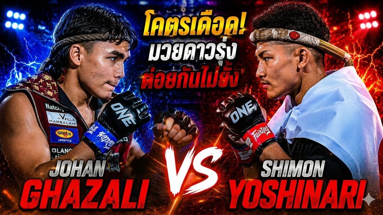 โคตรเดือด! มวยดาวรุ่งต่อยกันไม่ยั้ง Johan Ghazali vs Shimon Yoshinari