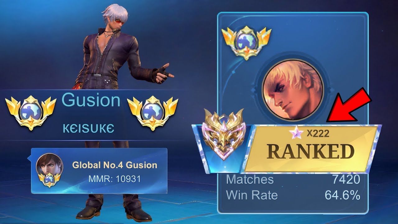 GLOBAL GUSION LAST MATCH IN IMMORTAL RANK FULL GAMEPLAY!! (NO EDIT) - Mobile Legends background