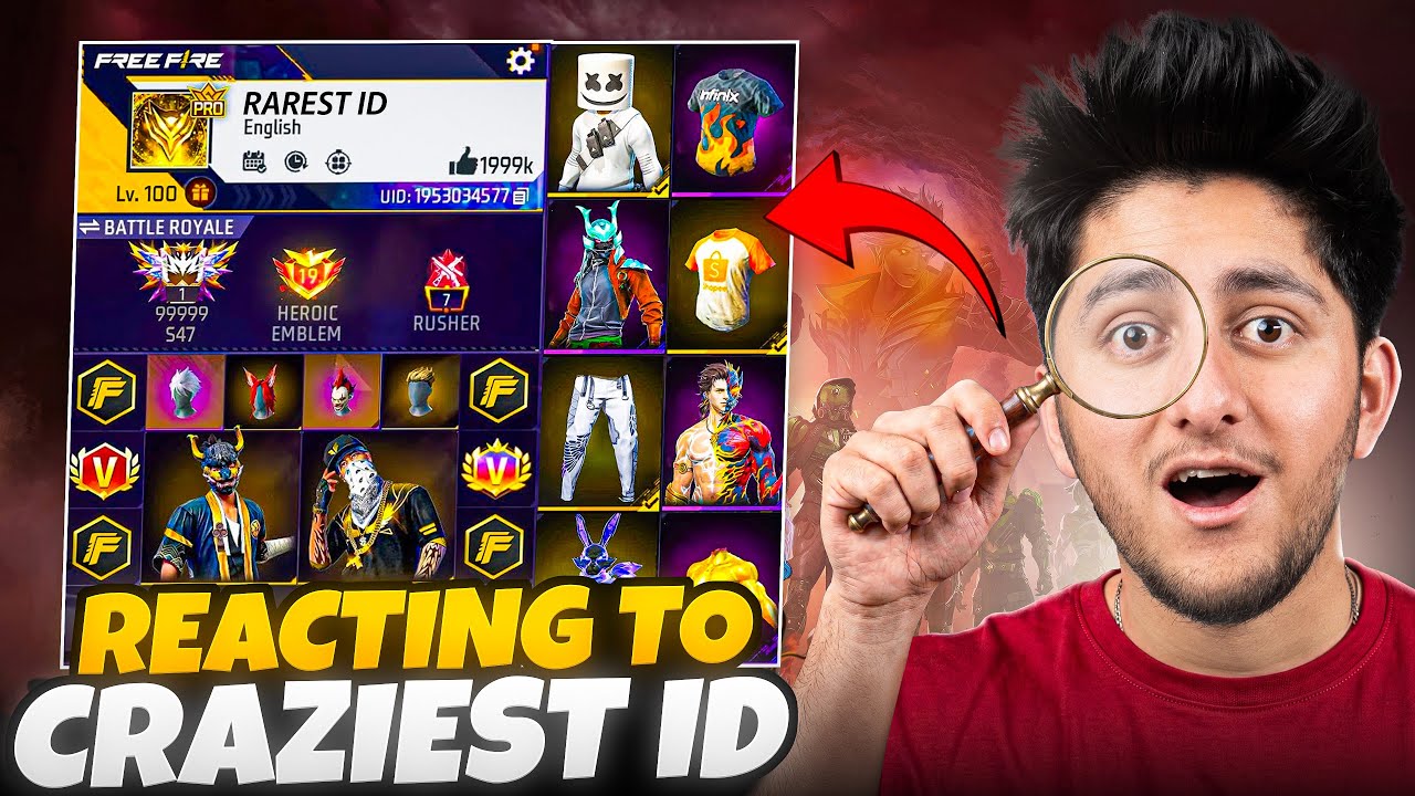 Reacting To Only Level 1 Crazy Free Fire Accounts Rating 1/10 - Free Fire