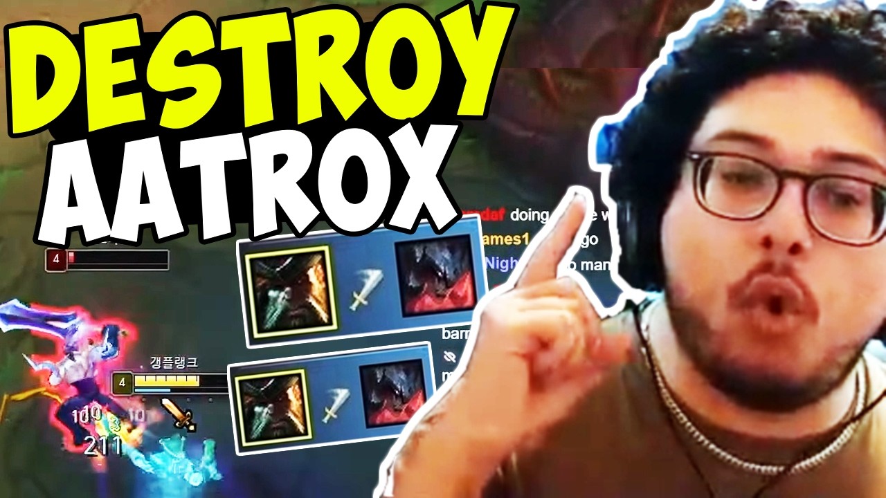I DESTROYED A ONE-TRICK AATROX And 1V9 The GAME