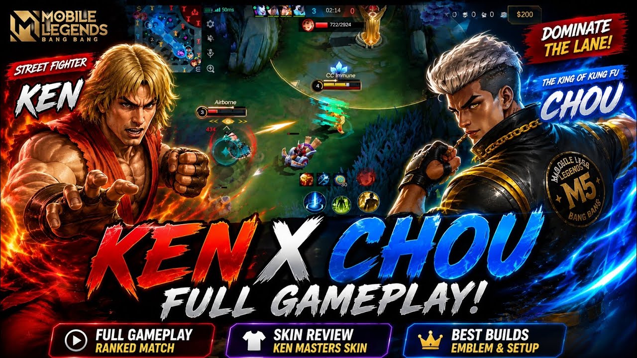 KEN X CHOU IS INSANE đ„ | FULL GAMEPLAY AND SKIN REVIEW| MLBB background