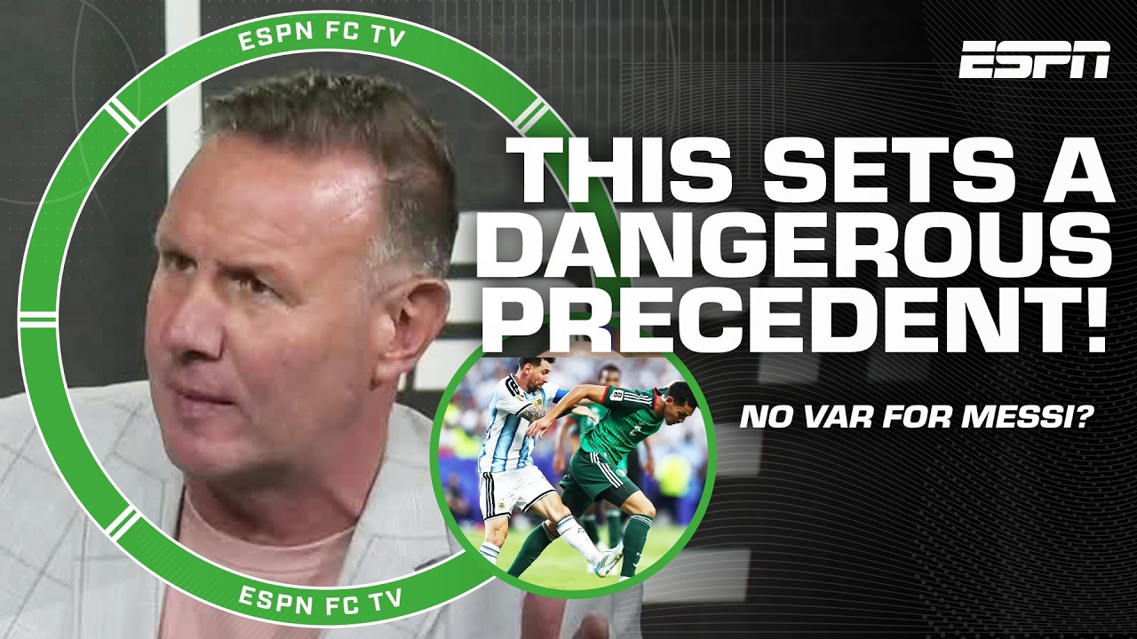 Craig Burley takes issue with Lionel Messi AVOIDING RED CARD against Algeria 👀 | ESPN FC background