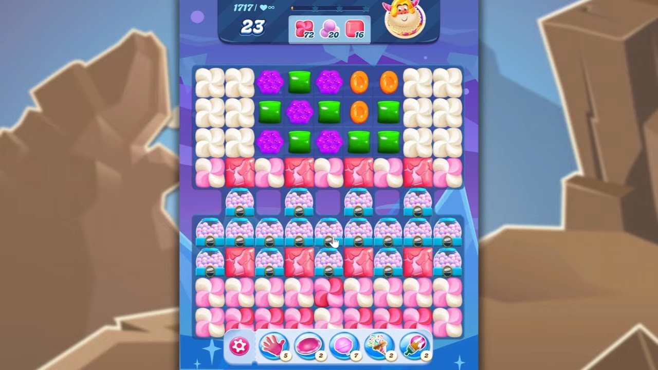 Candy Crush Saga LEVEL 1717 NO BOOSTERS (new version)🐟☑️ background