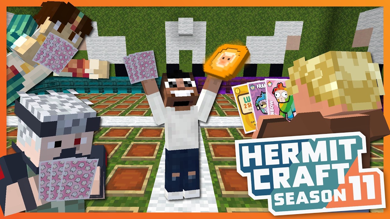 Etho, Joel & Bdubs Play My Card Game!!! - Minecraft Hermitcraft Season 11 background