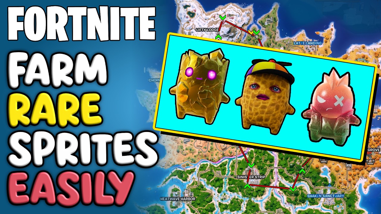 The BEST WAY To Farm RARE Sprites IN Fortnite Chapter 7 Season 3 background