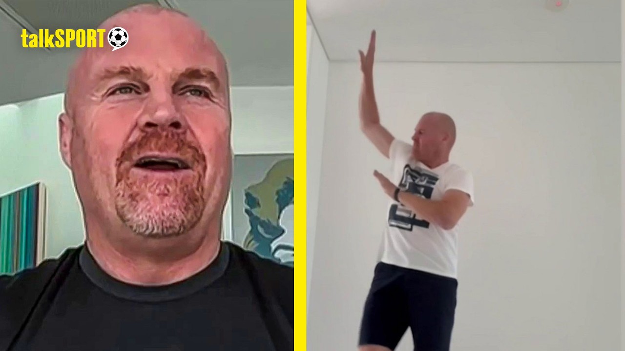 "LIGHTHEARTED FUN!" Sean Dyche REACTS to his funny VIRAL Tik-Tok dance! background