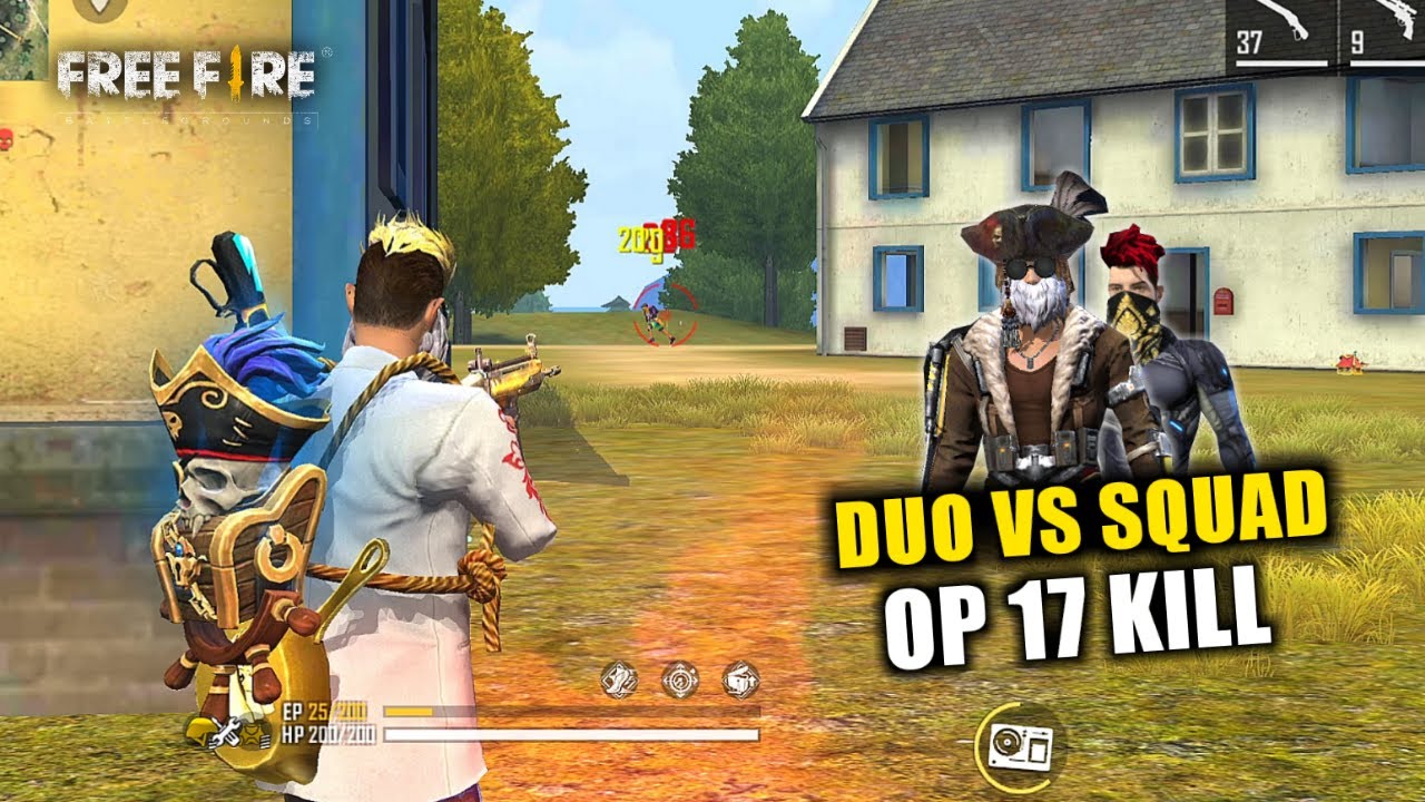 Attack with Legend Amitbhai Duo vs Squad OverPower Gameplay - Garena Free Fire background