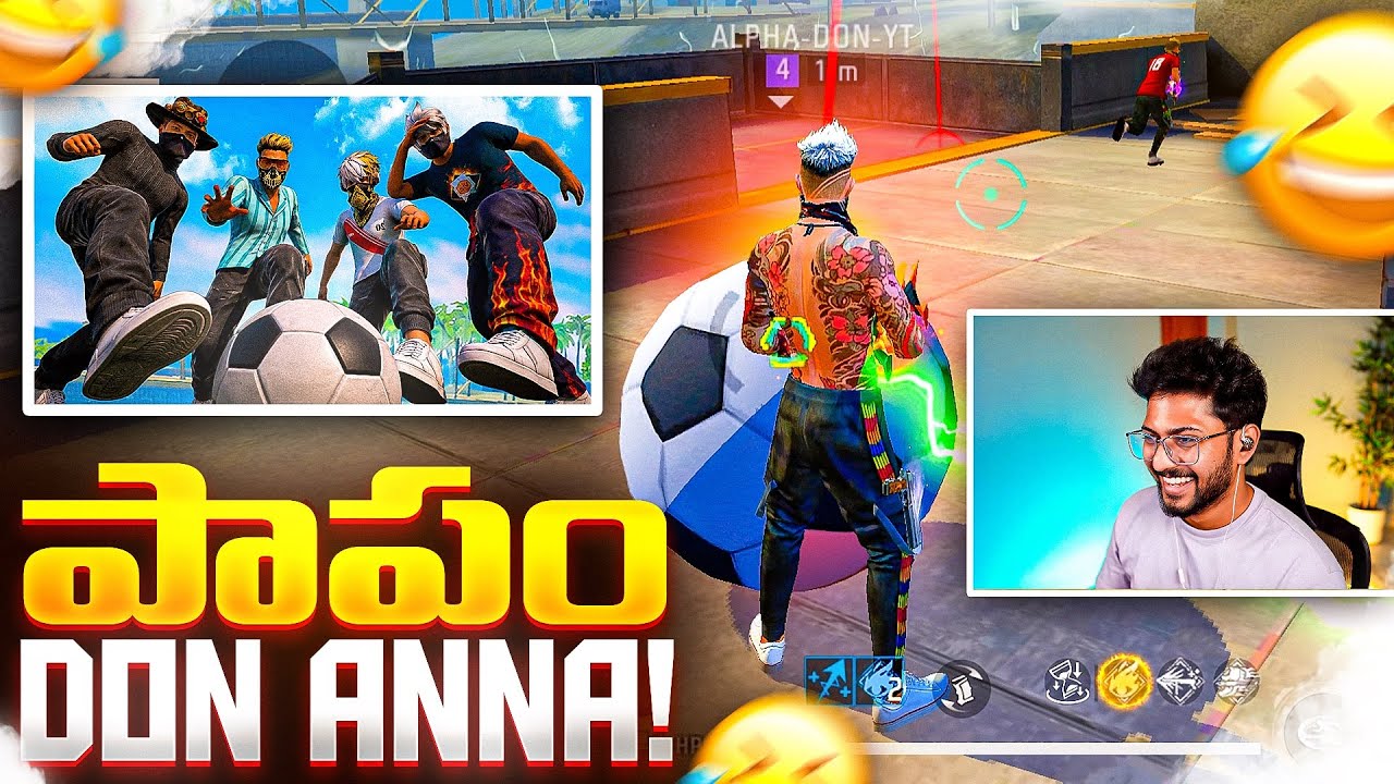 Funny Football Kicking Gameplay With Alpha Don Anna 😂 - Free Fire Telugu - MBG ARMY