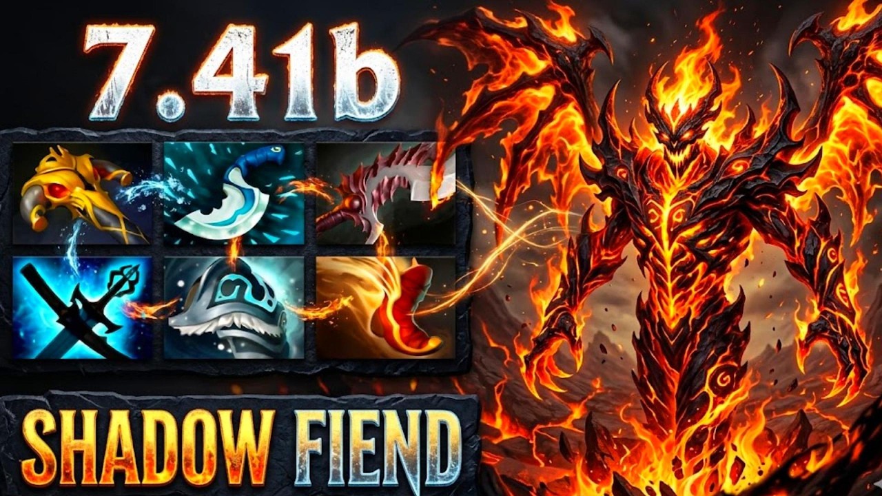 Shadow Fiend High Physical Damage Build | Dota 2 Gameplay | Full Matches background
