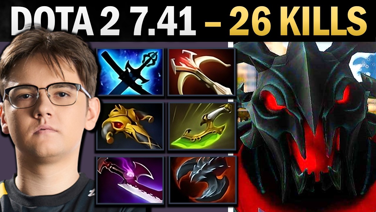 Shadow Fiend Dota 2 7.41 with 26 Kills and Swift - Dota 2 Gameplay background