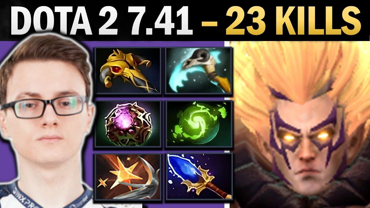 Invoker Dota 2 7.41 with 23 Kills against Counters - Dota 2 Gameplay background