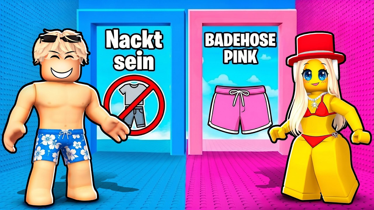 ROBLOX WÜRDEST DU EHER: JUNGS VS MÄDCHEN SOMMER TOWER (PEINLICH) background