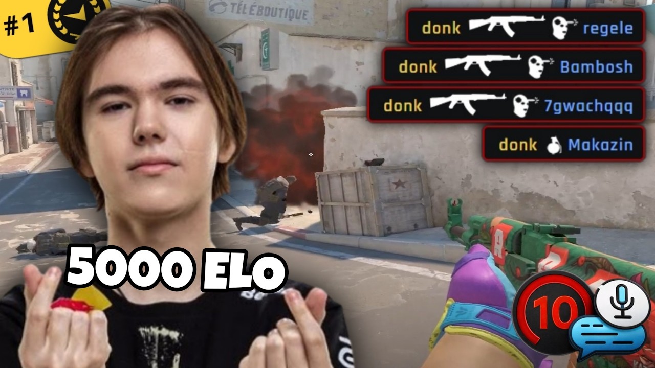 donk Reaches 5000 ELO and Owns FACEIT | CS2 Highlights background