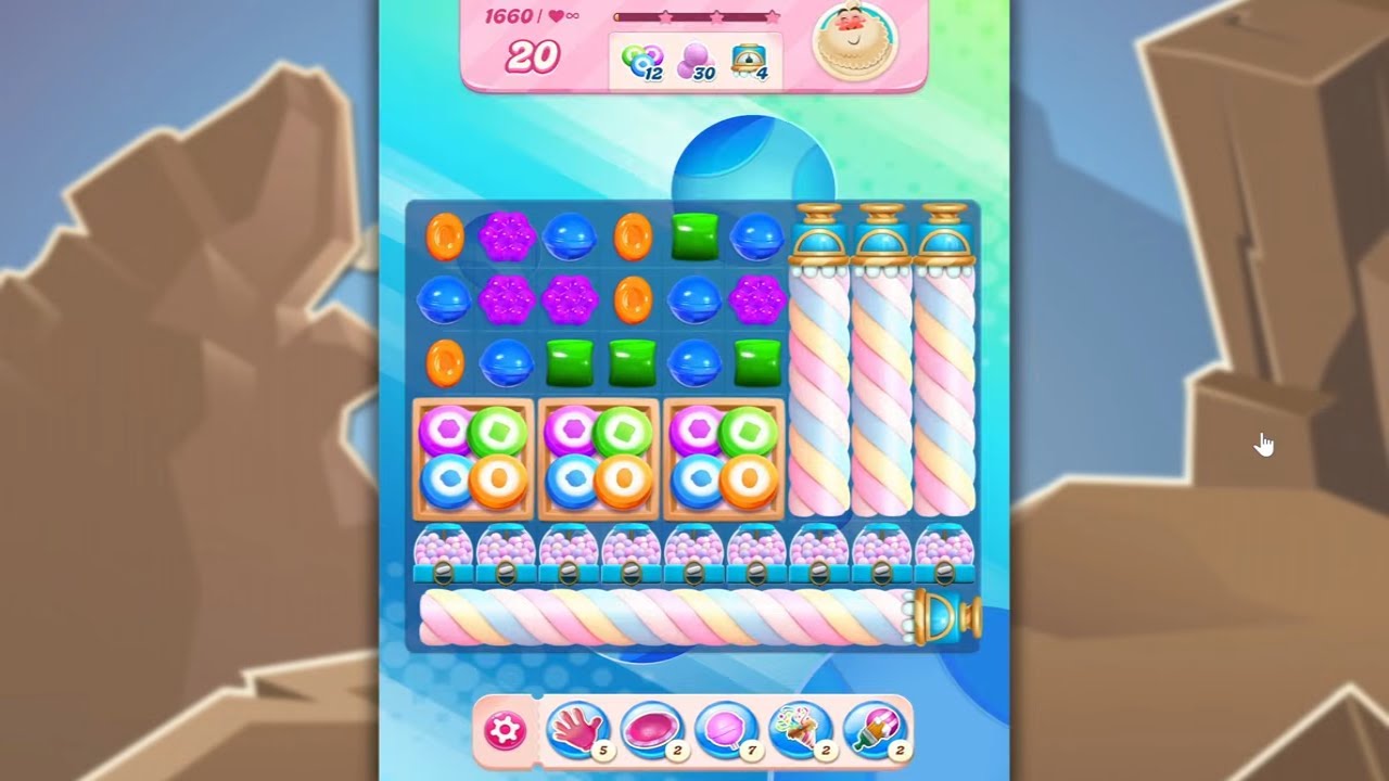 Candy Crush Saga LEVEL 1660 NO BOOSTERS (new version)🐟☑️ background