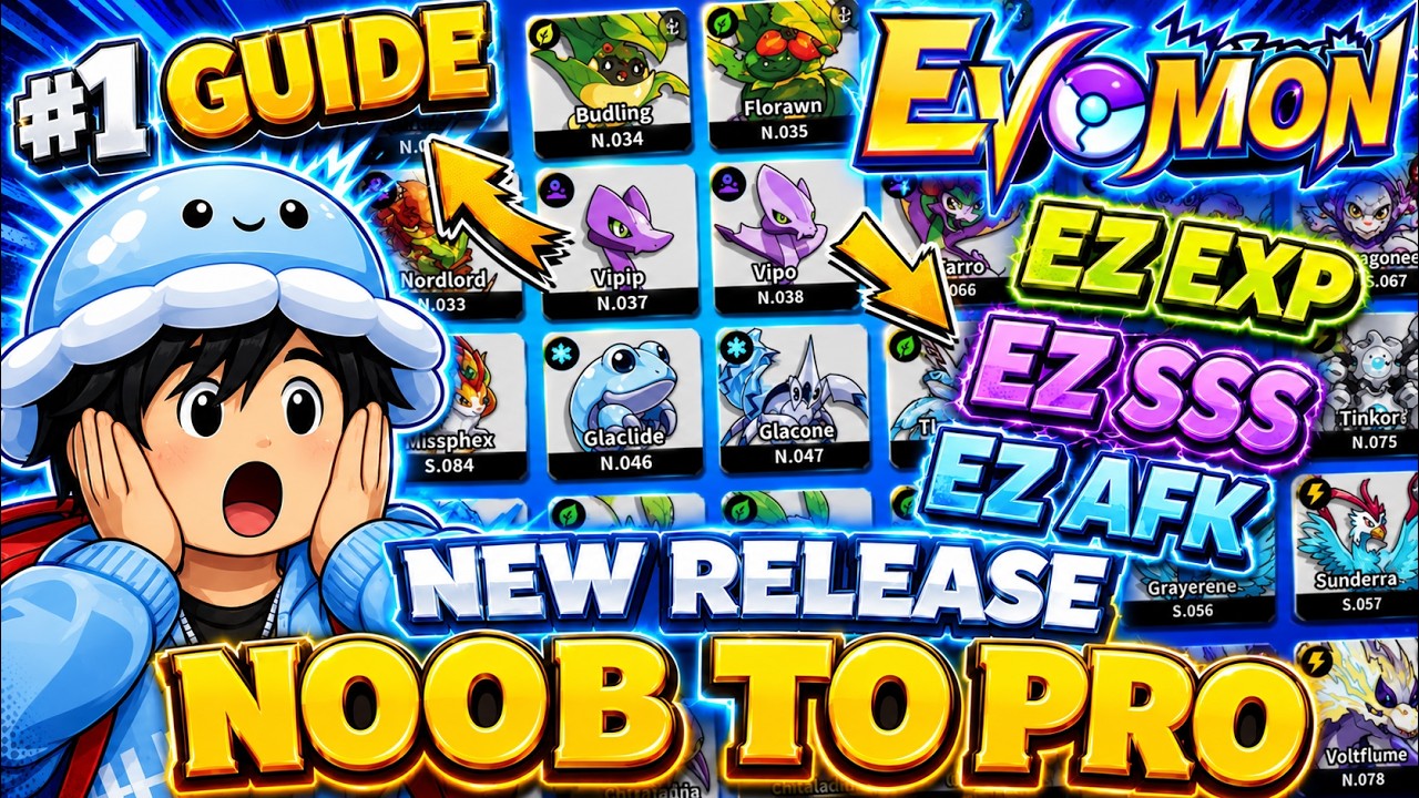 EVOMON Beginner Guide! How To Progress FAST & Beat Every Island! background