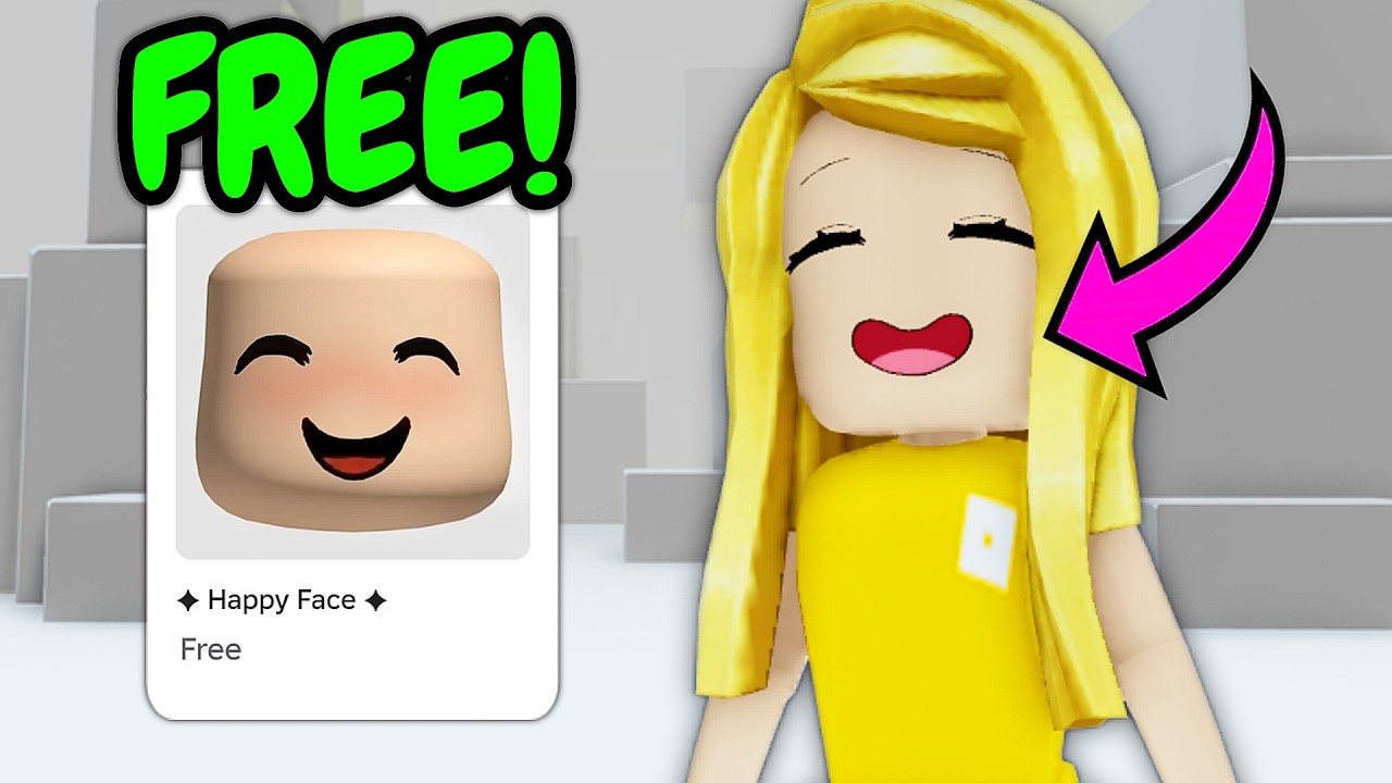 How to Get SUPER HAPPY FACE in ROBLOX! FREE background