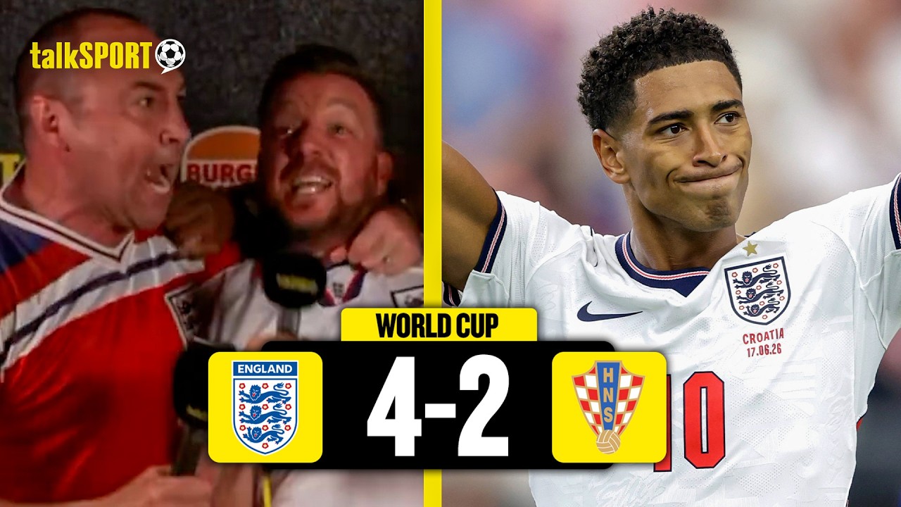 "IT'S COMING HOME!" Cundy, O'Hara & Flex REACT to England's 4-2 Win over Croatia! background