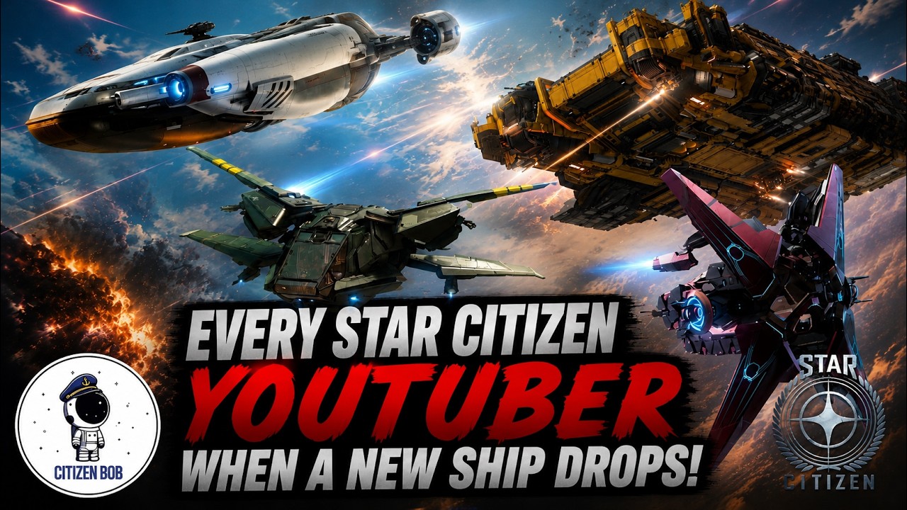 Every Star Citizen YouTuber When A New Ship Drops (Including Bob) background