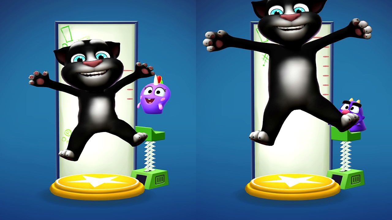 Level 300 | My Talking Tom2 Black & White | Teen Size vs Adult background