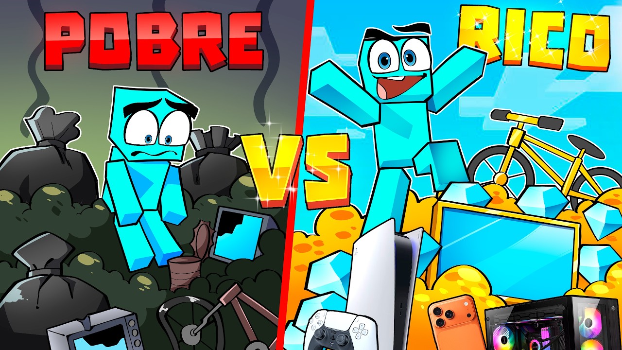 Evoluindo o Lixo de Pobre a Lixo de RICO no Minecraft! background