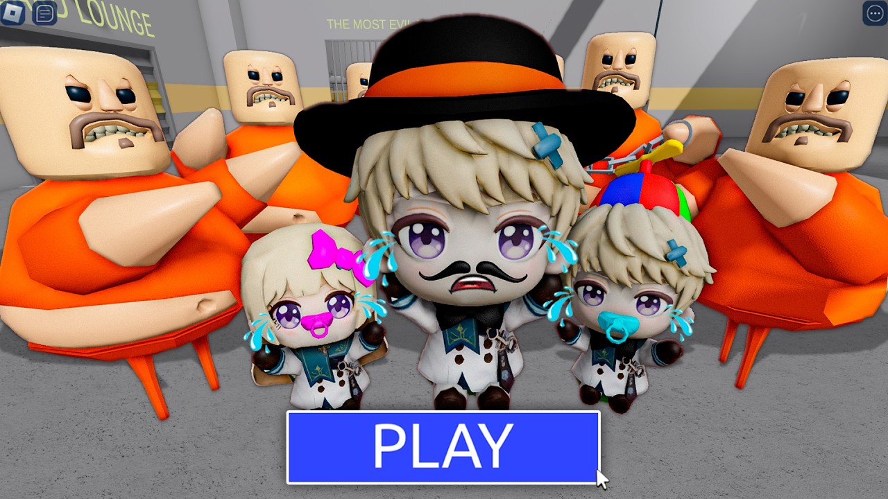 GUGUGAGA BABIES NEED HELP! PRISONERS ATACK? OBBY ROBLOX #roblox #obby background