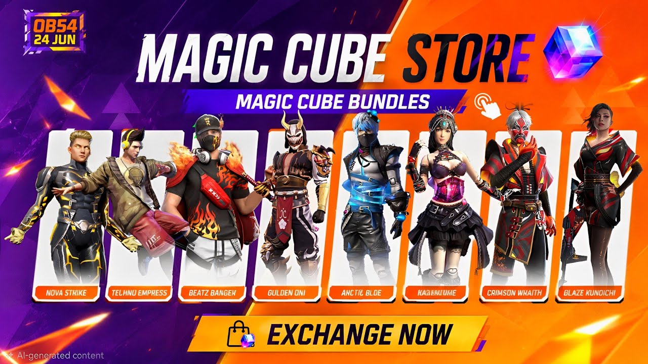 OB54 Magic Cube Store Update😍| Free Fire New Event | FF New Event | Upcoming Events In Free Fire background