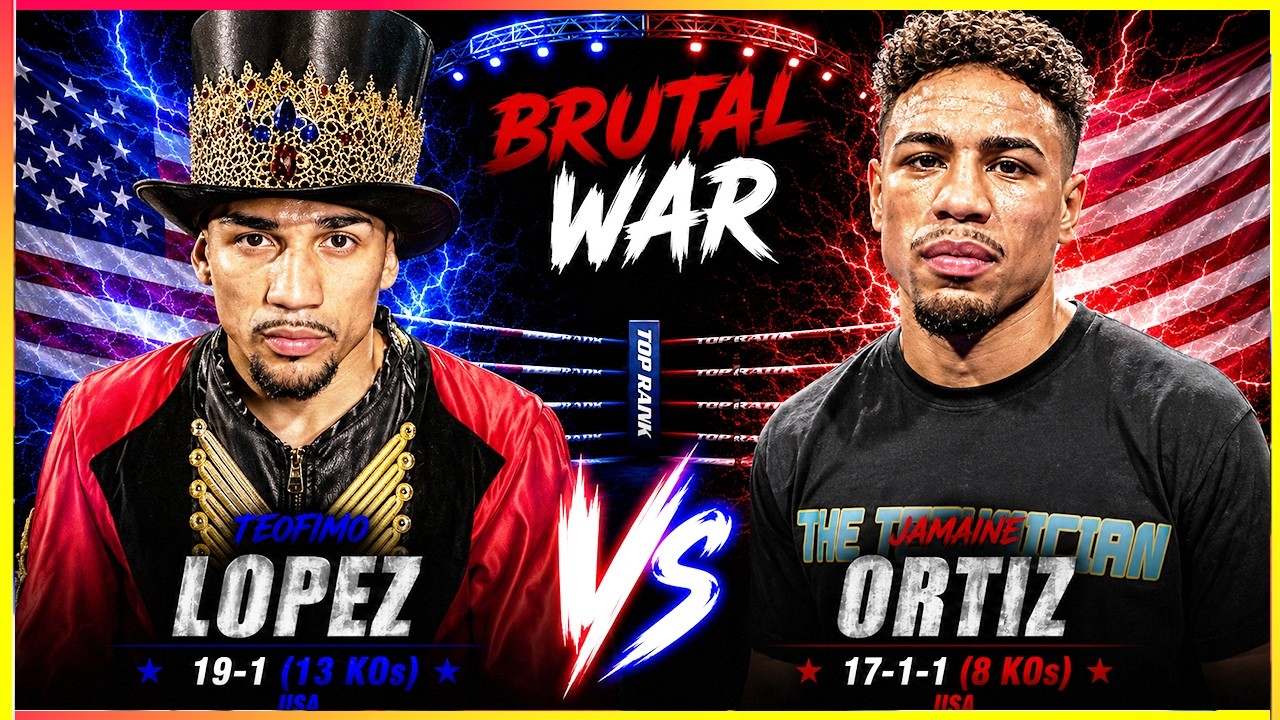 BRUTAL WAR That Shocked The World | Teofimo Lopez vs Jamaine Ortiz background