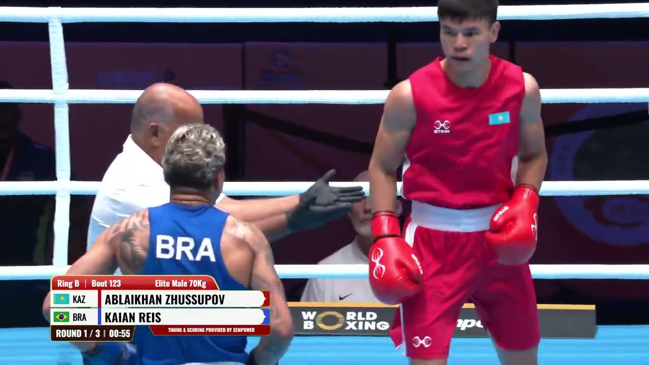 Ablaikhan Zhussupov (KAZ) vs. Kaian Reis (BRA) World Boxing Cup 2026 (70kg) background