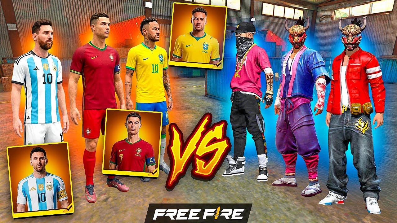 TROLLEAMOS CON MESSI, CRISTIANO y NEYMAR En Lobo Solitario 🤣 Free Fire background