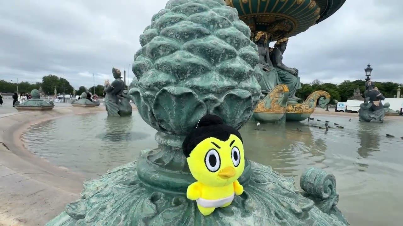 若元春が行ったかもしれない『プラダを着た悪魔』ロケ地コンコルド広場の噴水✨🇫🇷2026/6 Place de la Concorde 2026-06-17 20:30