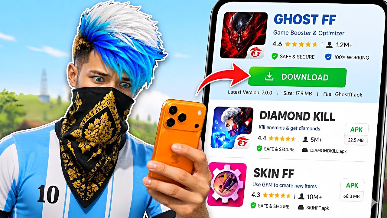 I Found 3 Secret Free Fire Apps! 😱 background