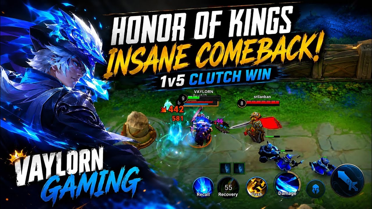 🔥 UNSTOPPABLE VAYLORN! 1v5 Savage Comeback | Honor of Kings background