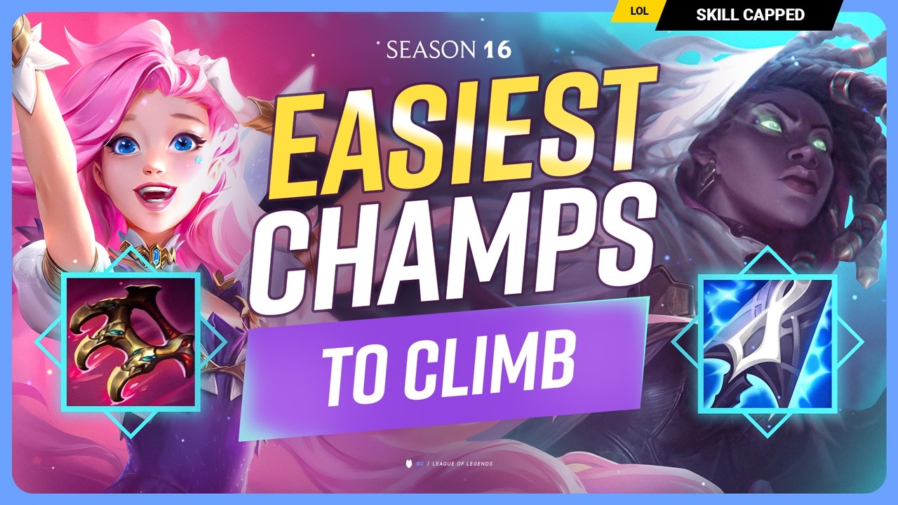 Top 10 EASIEST Champions to CLIMB FAST this Season - League of Legends background