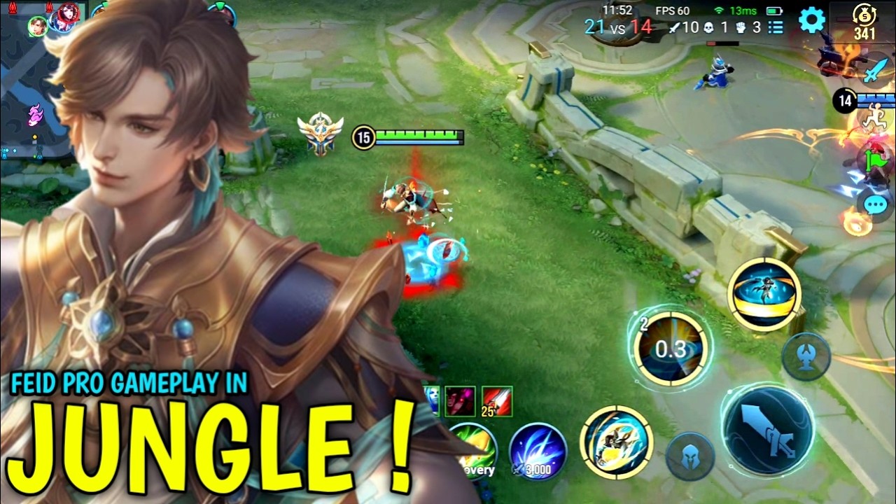 Honor Of Kings : Feyd Pro Gameplay In Jungle | Best Build Feyd - HOK background