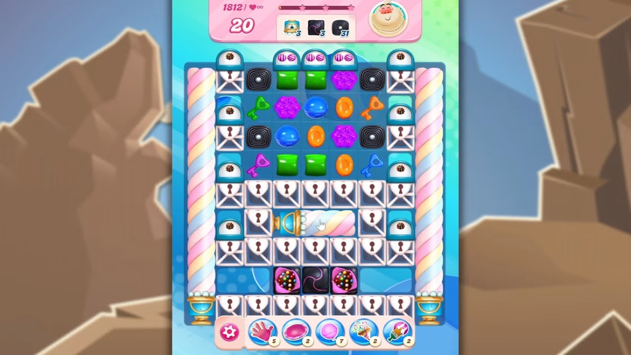 Candy Crush Saga LEVEL 1812 NO BOOSTERS (new version)🐟☑️ background