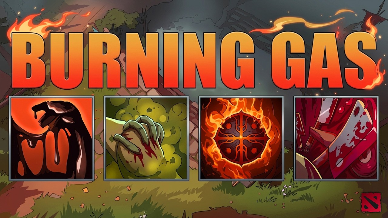 Burning Gas STICKY NAPALM + ROT + DISMEMBER | Ability Draft background