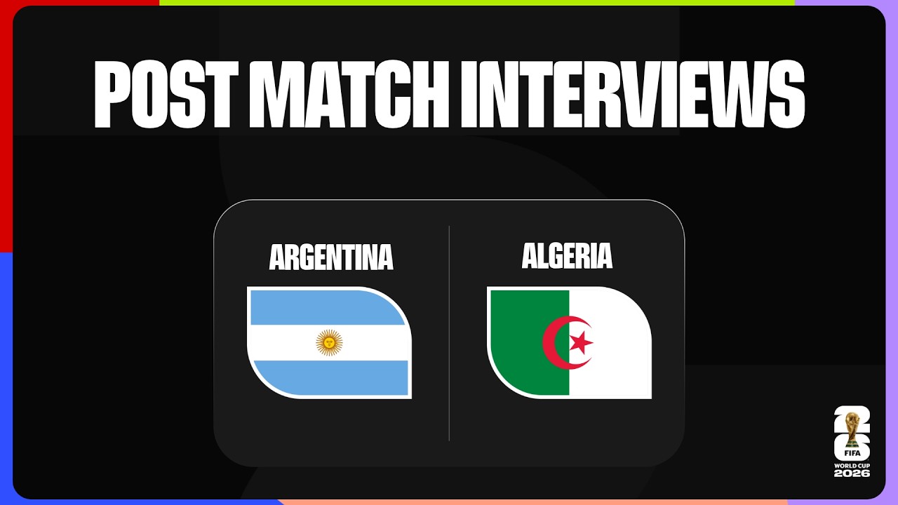 Post-Match Interviews: Argentina 3-0 Algeria background
