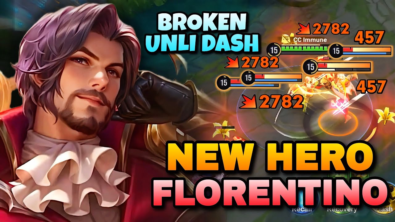 NEW HERO! FLORENTINO UNLI DASH IS TOO BROKEN CLASH LANE FULL GAMEPLAY! | HONOR OF KINGS background
